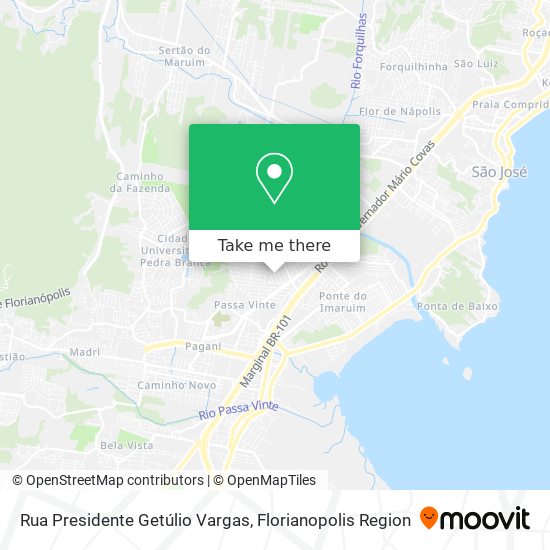 Mapa Rua Presidente Getúlio Vargas