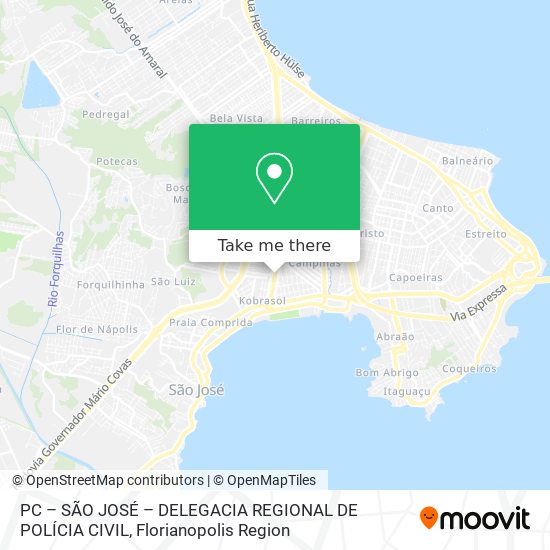 Mapa PC – SÃO JOSÉ – DELEGACIA REGIONAL DE POLÍCIA CIVIL