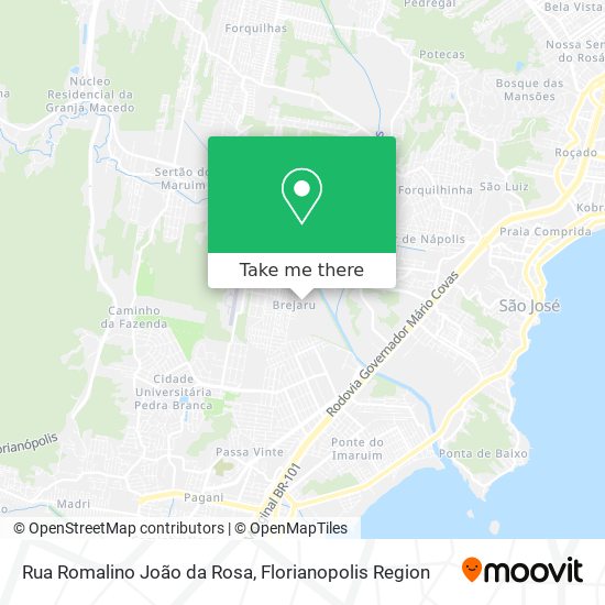Mapa Rua Romalino João da Rosa