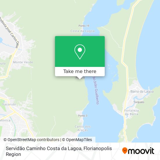 Mapa Servidão Caminho Costa da Lagoa