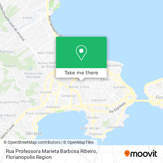 Mapa Rua Professora Marieta Barbosa Ribeiro