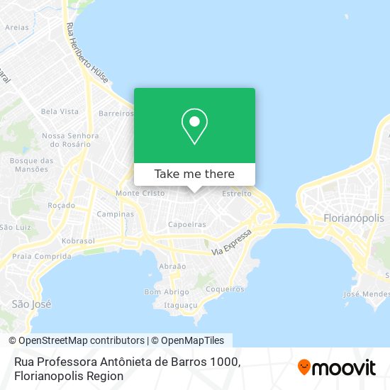 Rua Professora Antônieta de Barros 1000 map