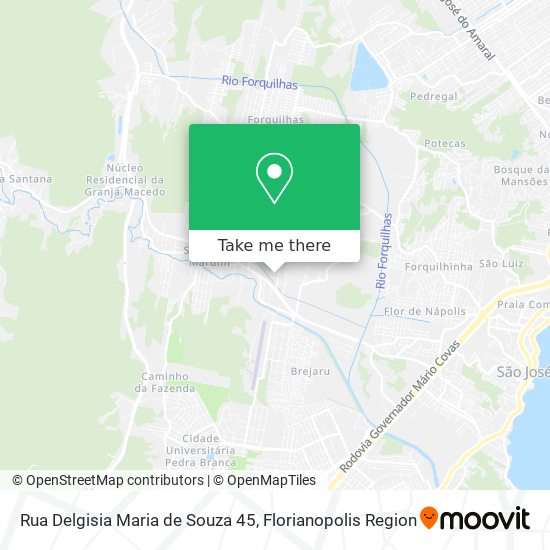 Mapa Rua Delgisia Maria de Souza 45