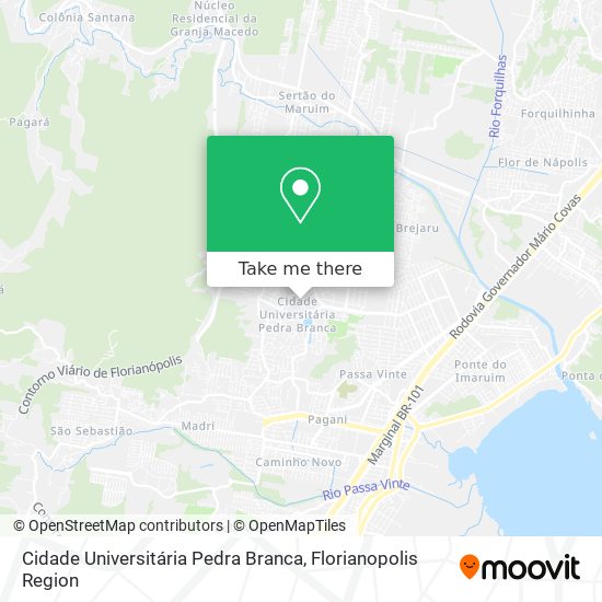 Cidade Universitária Pedra Branca map