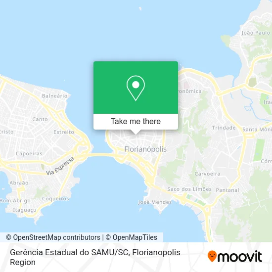 Gerência Estadual do SAMU/SC map