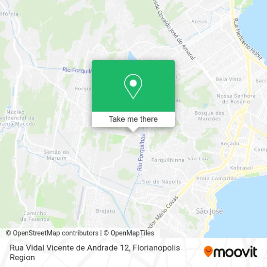 Rua Vidal Vicente de Andrade 12 map