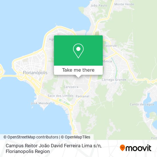 Mapa Campus Reitor João David Ferreira Lima s / n