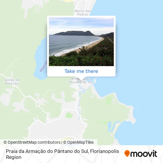 Praia da Armação do Pântano do Sul map