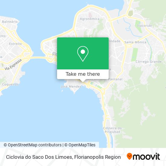 Ciclovia do Saco Dos Limoes map