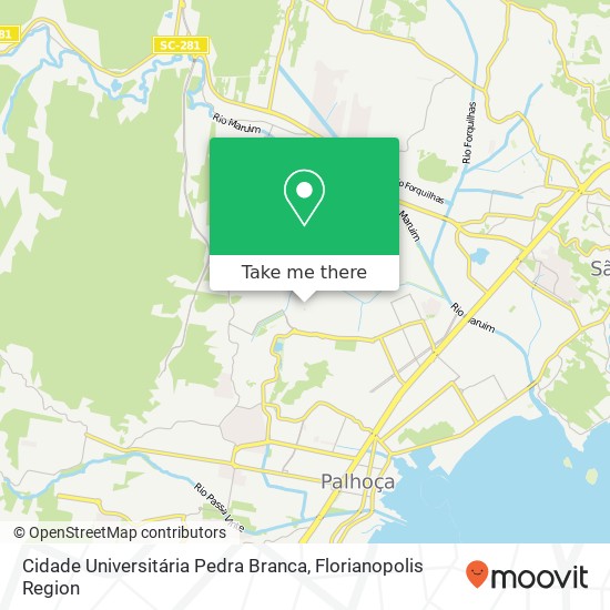 Mapa Cidade Universitária Pedra Branca