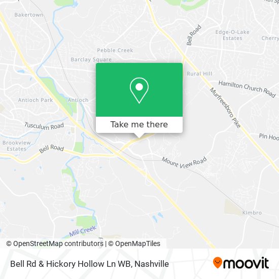 Bell Rd & Hickory Hollow Ln WB map