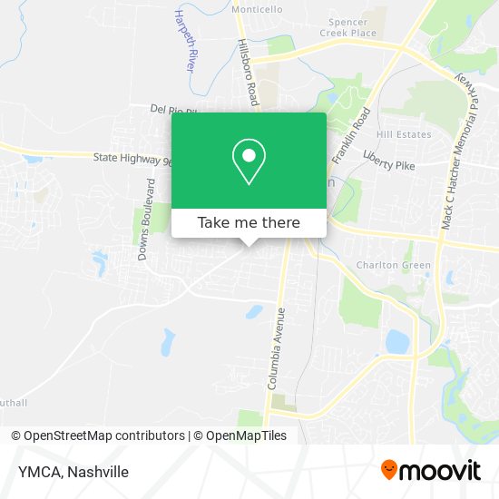 YMCA map