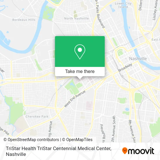 TriStar Health TriStar Centennial Medical Center map