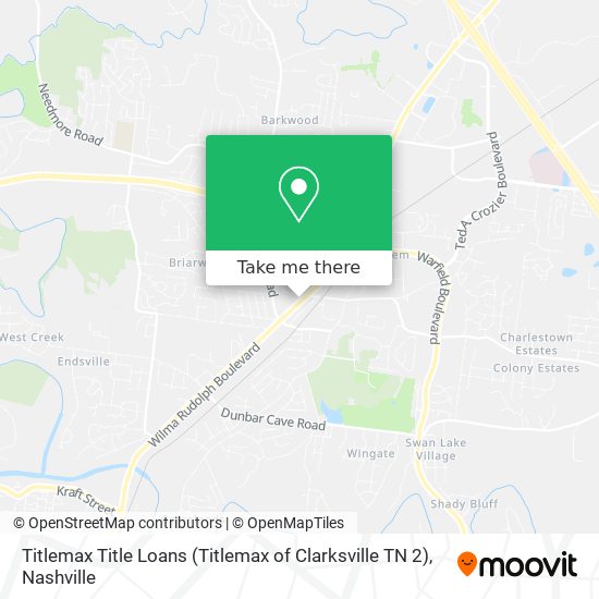 Titlemax Title Loans (Titlemax of Clarksville TN 2) map