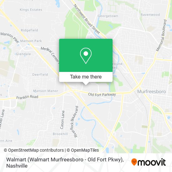 Walmart (Walmart Murfreesboro - Old Fort Pkwy) map