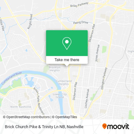 Brick Church Pike & Trinity Ln NB map