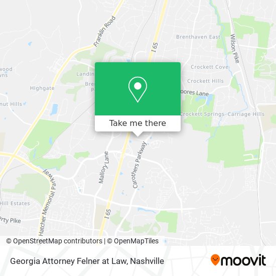 Georgia Attorney Felner at Law map
