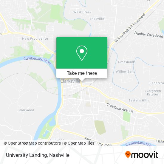 University Landing map