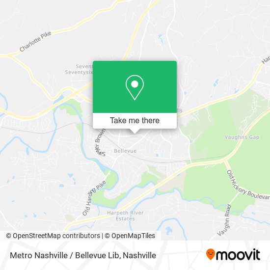 Metro Nashville / Bellevue Lib map