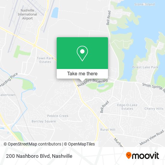 Mapa de 200 Nashboro Blvd