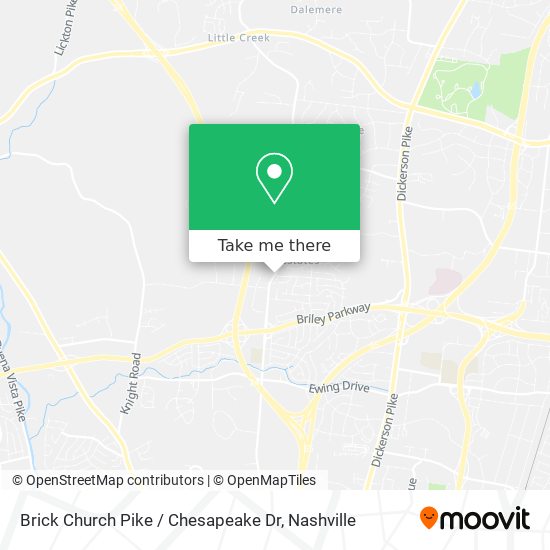 Mapa de Brick Church Pike / Chesapeake Dr