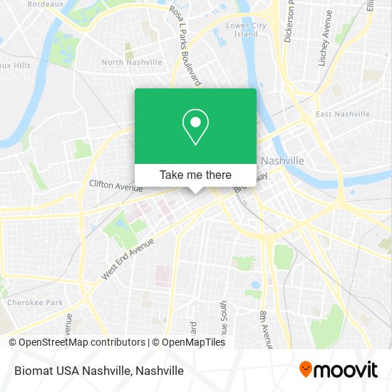 Biomat USA Nashville map