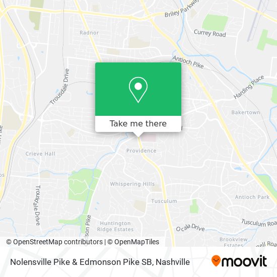 Nolensville Pike & Edmonson Pike SB map