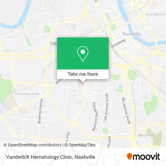 Vanderbilt Hematology Clinic map