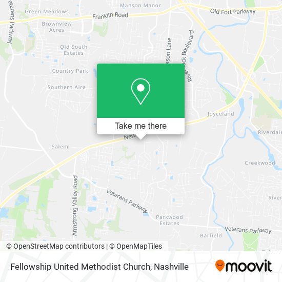 Fellowship United Methodist Church map