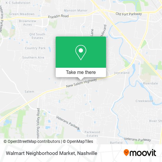 Walmart Neighborhood Market map