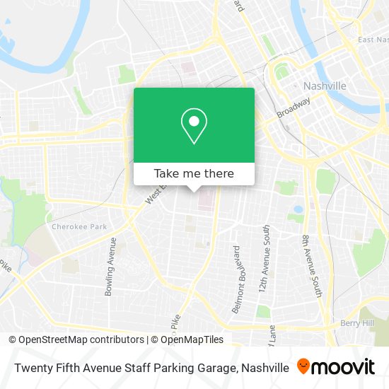 Twenty Fifth Avenue Staff Parking Garage map