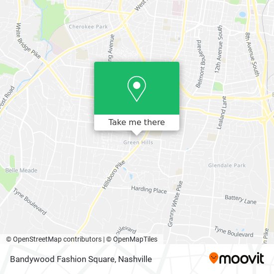 Bandywood Fashion Square map
