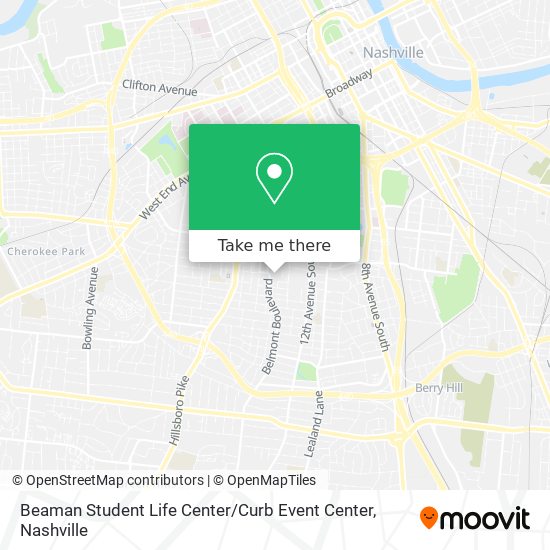 Mapa de Beaman Student Life Center / Curb Event Center