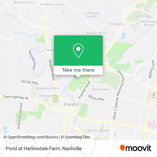 Pond at Harlinsdale Farm map