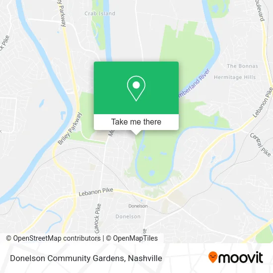 Donelson Community Gardens map
