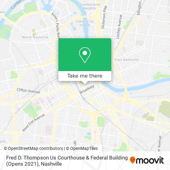 Fred D. Thompson Us Courthouse & Federal Building (Opens 2021) map