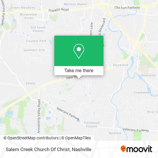 Salem Creek Church Of Christ map