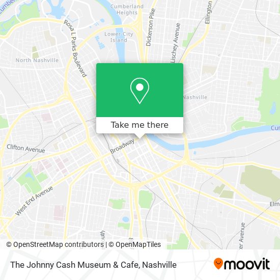 Mapa de The Johnny Cash Museum & Cafe