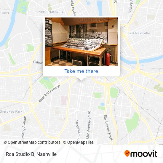 Mapa de Rca Studio B