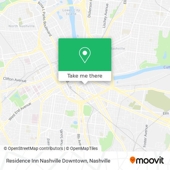 Mapa de Residence Inn Nashville Downtown