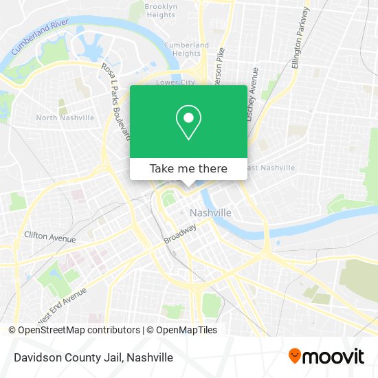 Mapa de Davidson County Jail