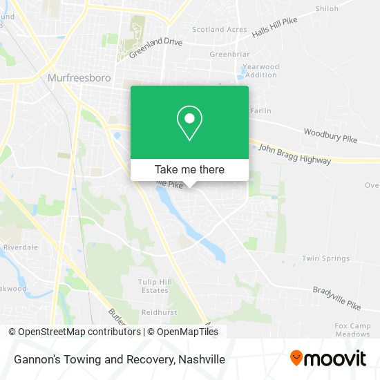 Gannon's Towing and Recovery map