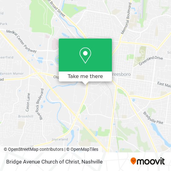 Bridge Avenue Church of Christ map