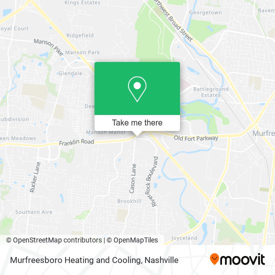 Murfreesboro Heating and Cooling map