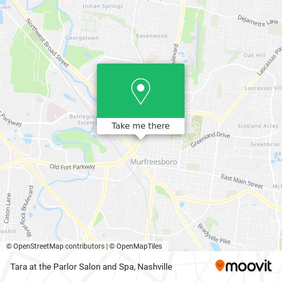 Tara at the Parlor Salon and Spa map