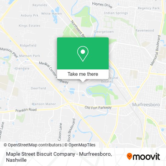 Mapa de Maple Street Biscuit Company - Murfreesboro