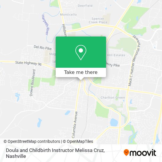 Mapa de Doula and Childbirth Instructor Melissa Cruz