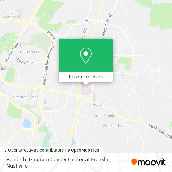 Mapa de Vanderbilt-Ingram Cancer Center at Franklin