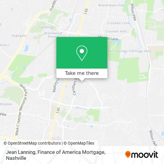 Mapa de Jean Lanning, Finance of America Mortgage