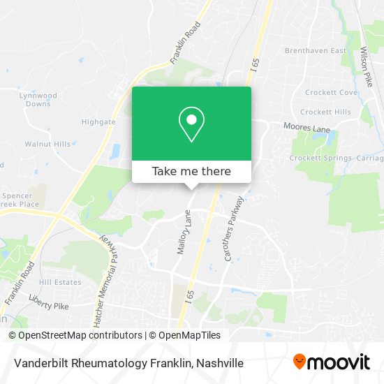 Vanderbilt Rheumatology Franklin map